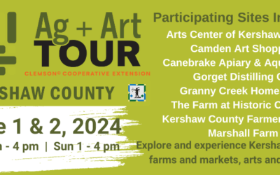 Kershaw County Ag+ Art Tour is Saturday & Sunday, June 1st & 2nd