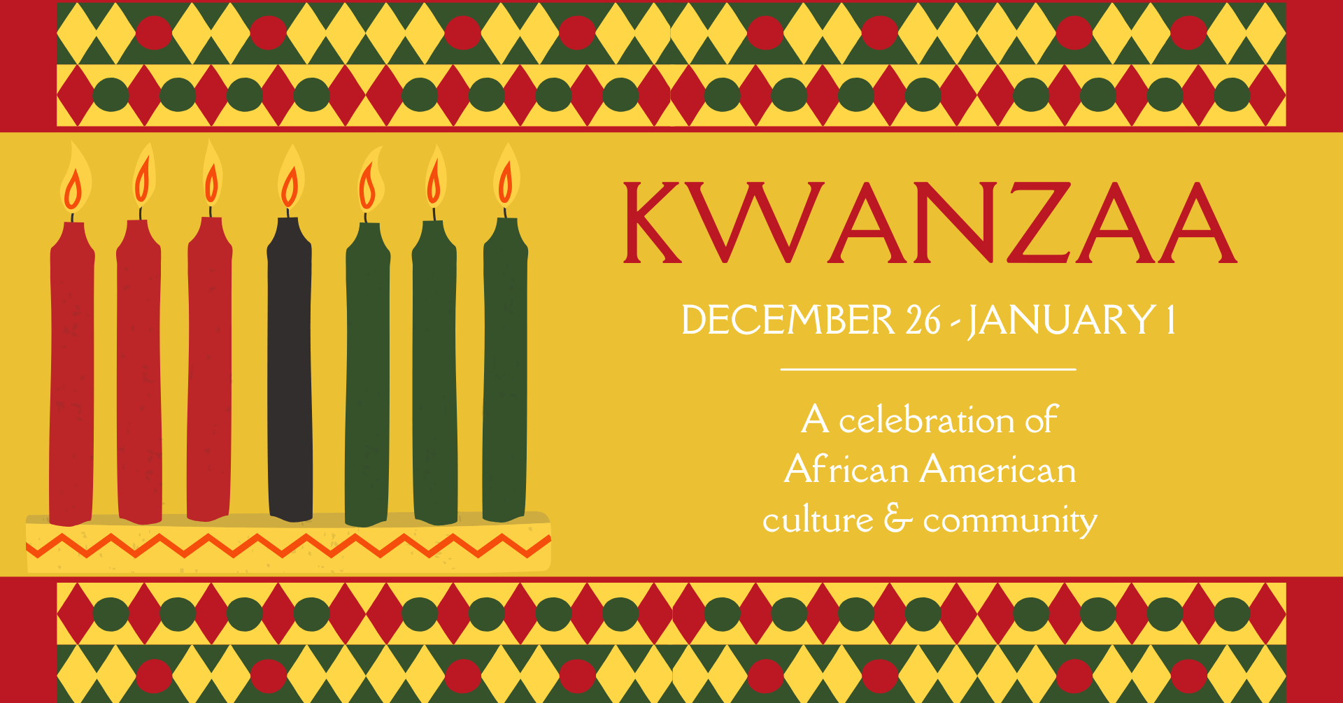 kwanzaa event banner - Experience Camden, South Carolina