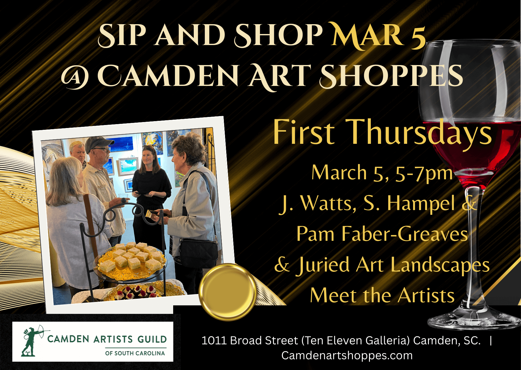 Black And Gold Luxury Save The Date Wedding Reception Card.png - Experience Camden, South Carolina