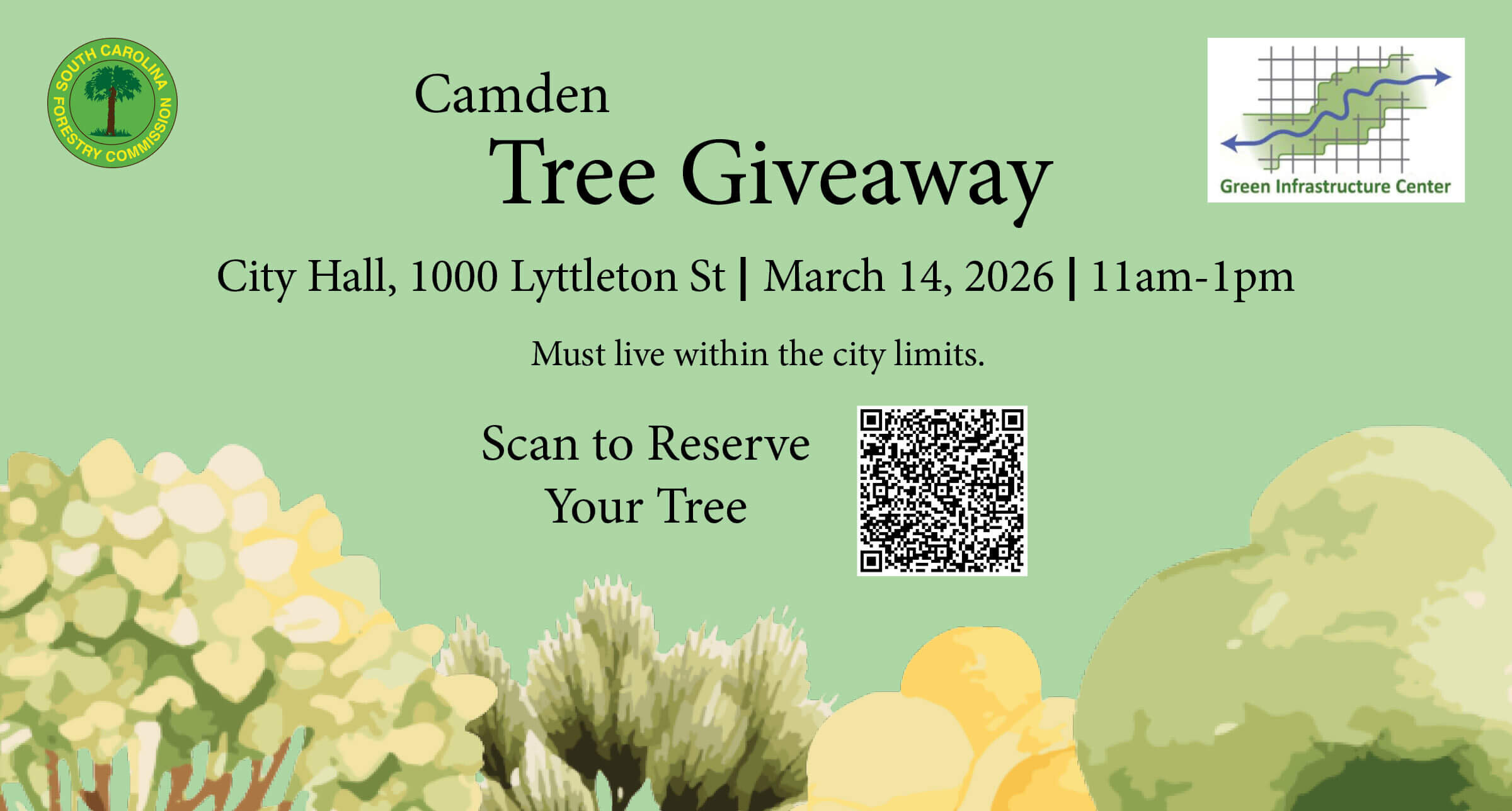tree giveaway flyer - Experience Camden, South Carolina