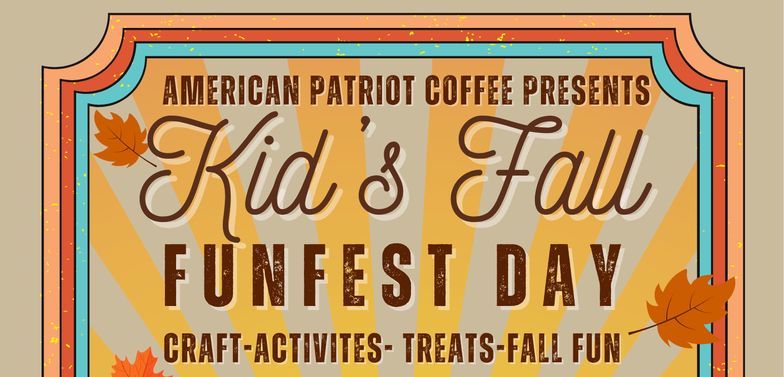 Event Image 1000011846 - Experience Camden, South Carolina Kids Fall Funfest Day event flyer with autumn leaves, a pumpkin, and a squirrel. Event is on October 2, 2026, from 3β6 PM at 1012 Broad Street, Camden. Admission $10 per child. Includes crafts, treats, and activities.